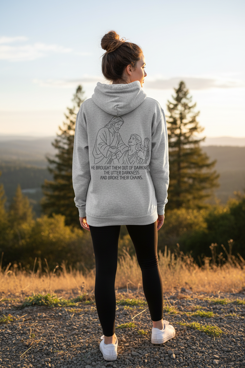 He Brought Them Out of Darkness Hoodie