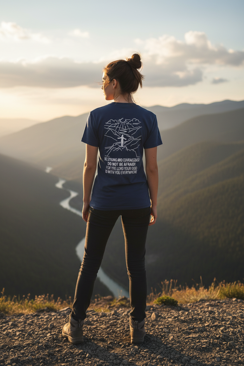 Be Strong and Courageous T-skjorte
