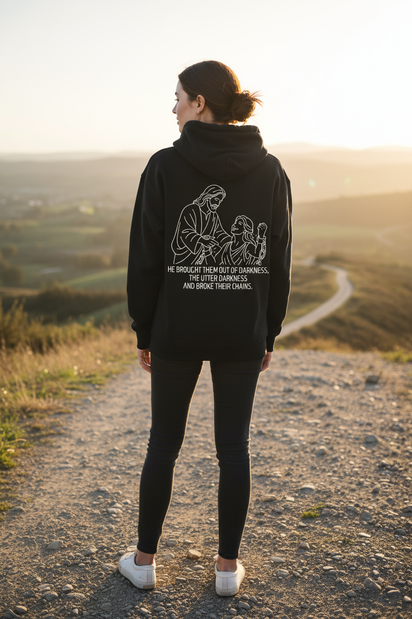 He Brought Them Out of Darkness Hoodie