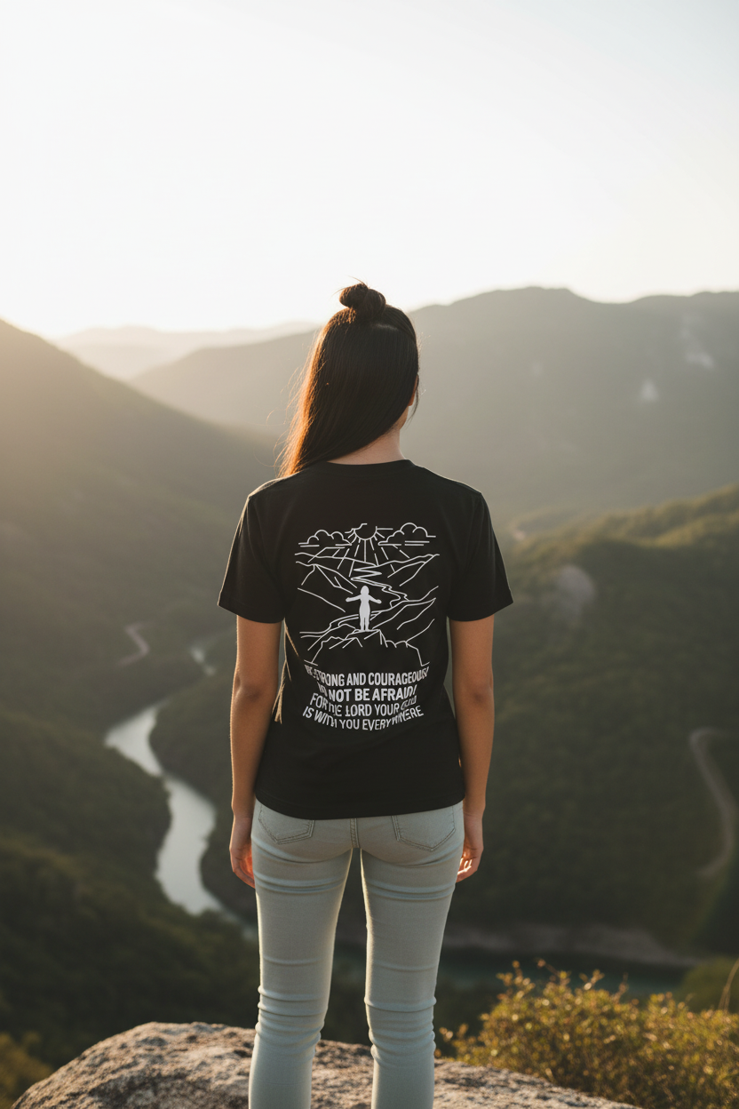 Be Strong and Courageous T-skjorte