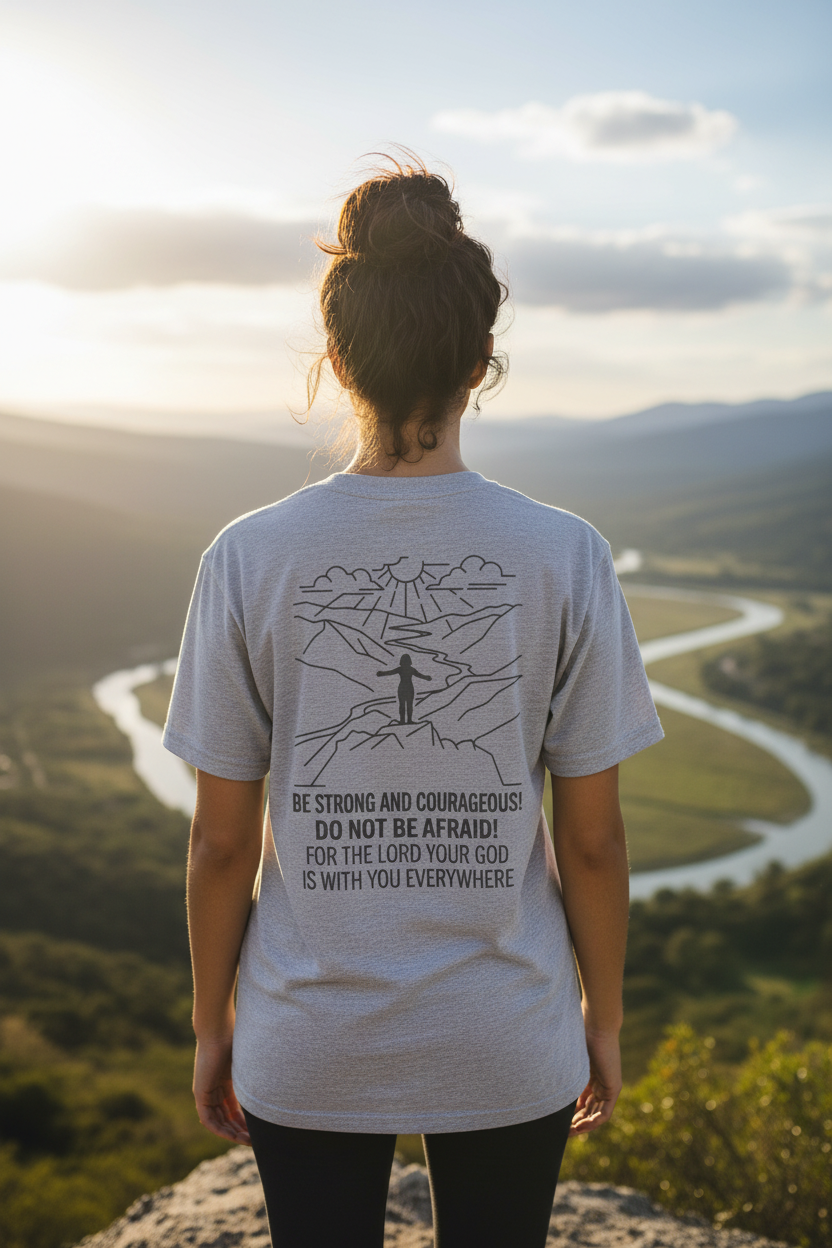 Be Strong and Courageous T-skjorte
