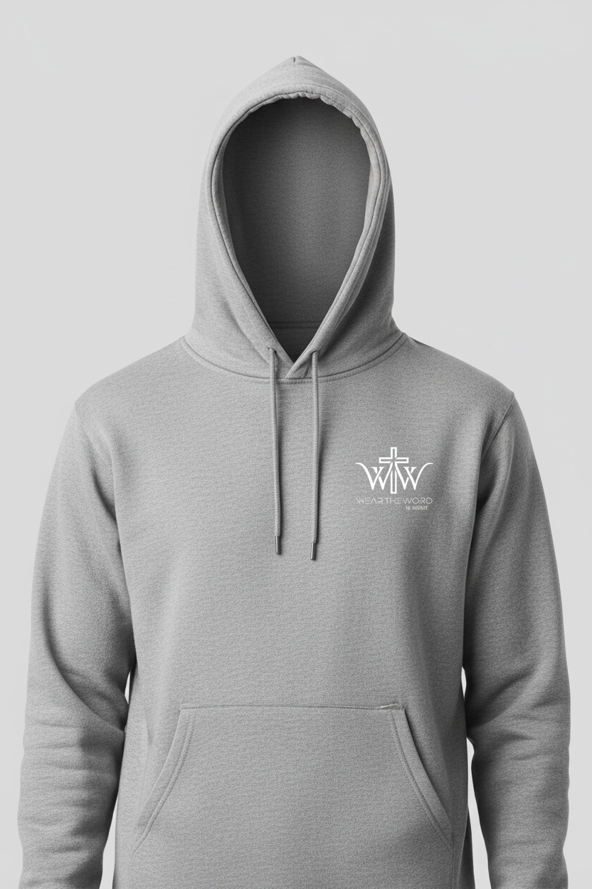 Wear the Word Hoodie grå forside