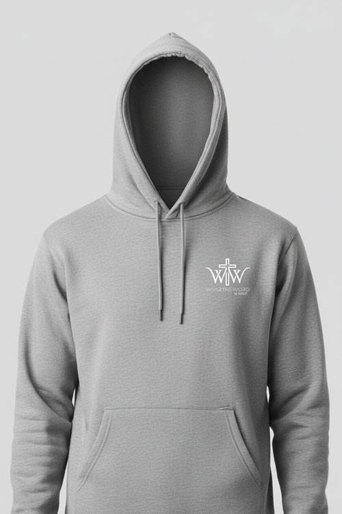 Wear the Word Hoodie grå forside