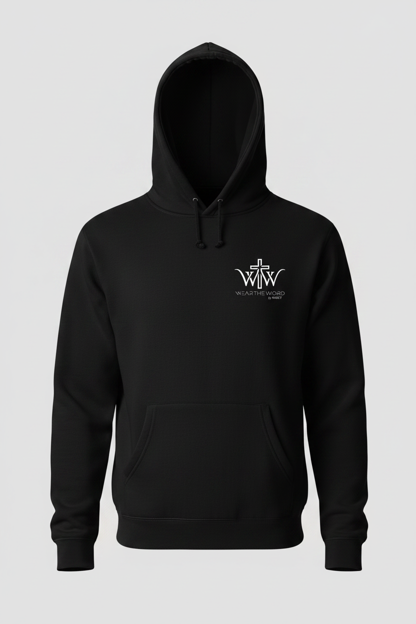 Wear the Word Hoodie sort forside