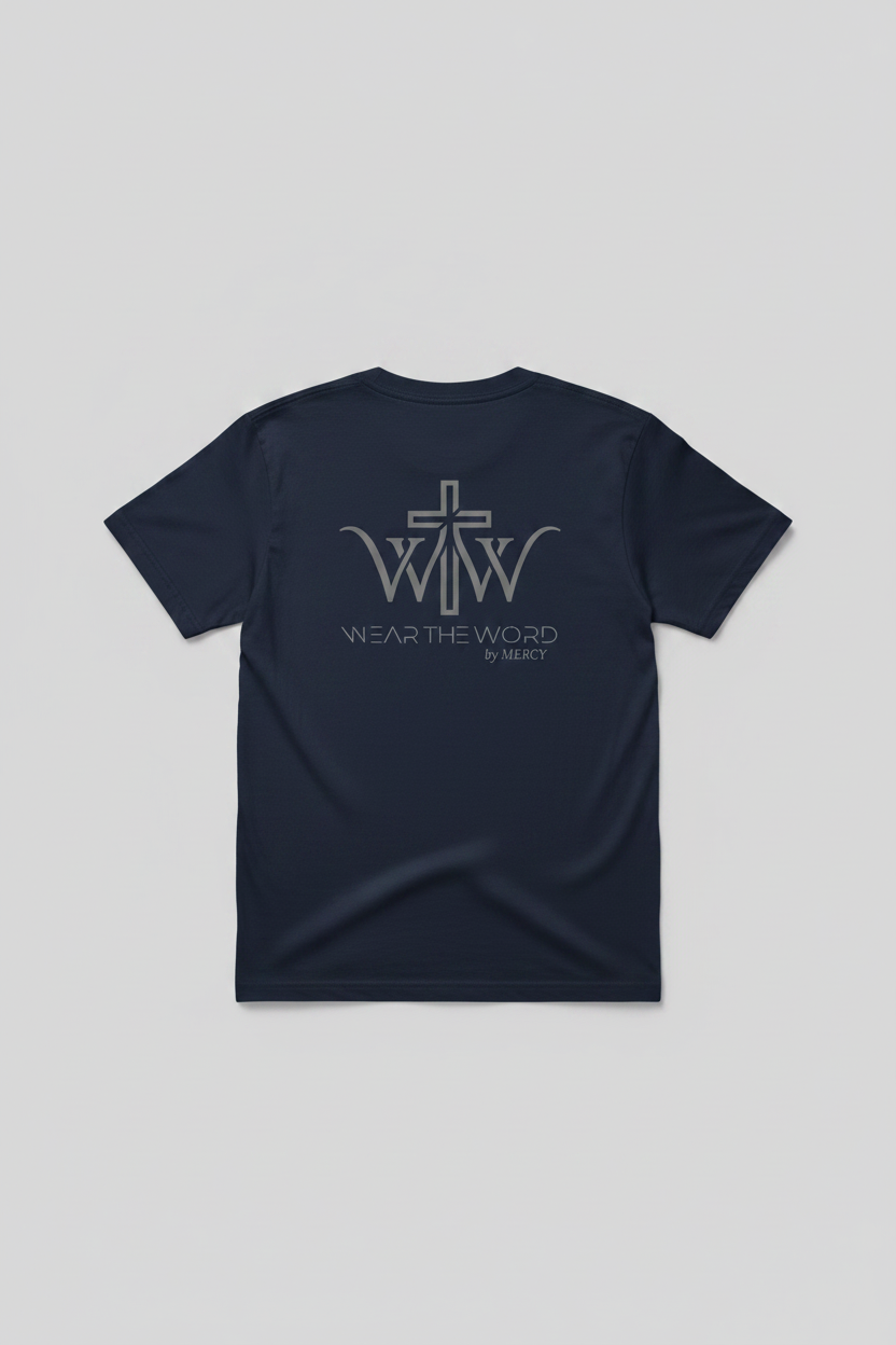 Wear the Word T-Skjorte navy blue bakside